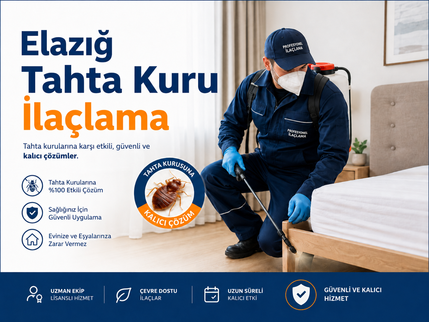 Elazığ tahta kurusu ilaçlama yatak odası ve otel haşere kontrolü