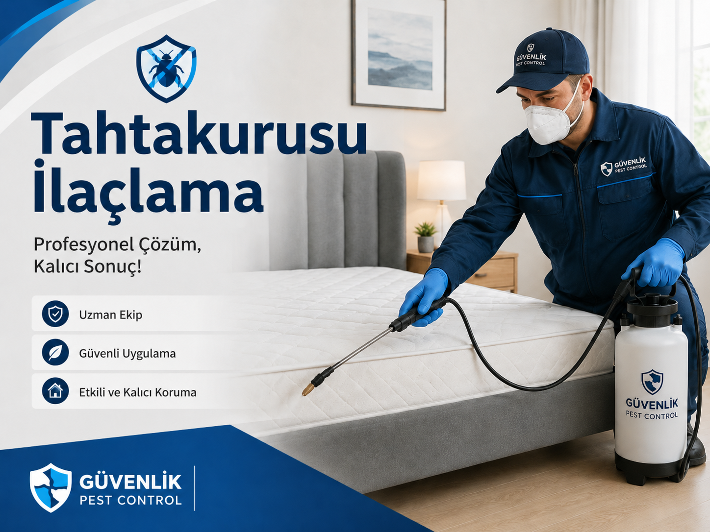 Tahtakurusu ilaçlama profesyonel yatak ve mobilya haşere uygulaması