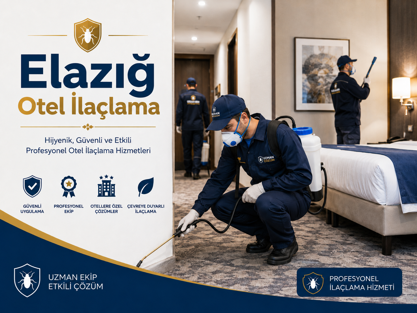 Elazığ otel ilaçlama konaklama tesisleri için haşere kontrol hizmeti