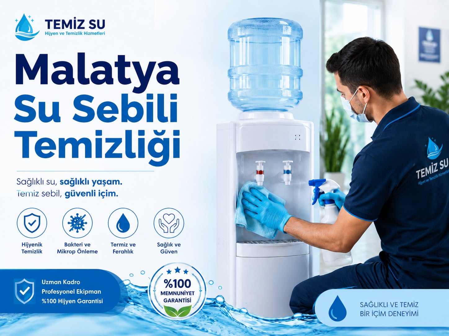 Malatya su sebili temizliği hijyenik dezenfeksiyon ve bakım hizmeti