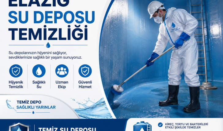 Elazığ su deposu temizliği hijyenik depo yıkama ve dezenfeksiyon