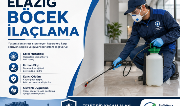 Elazığ böcek ilaçlama ev iş yeri ve apartman haşere kontrolü