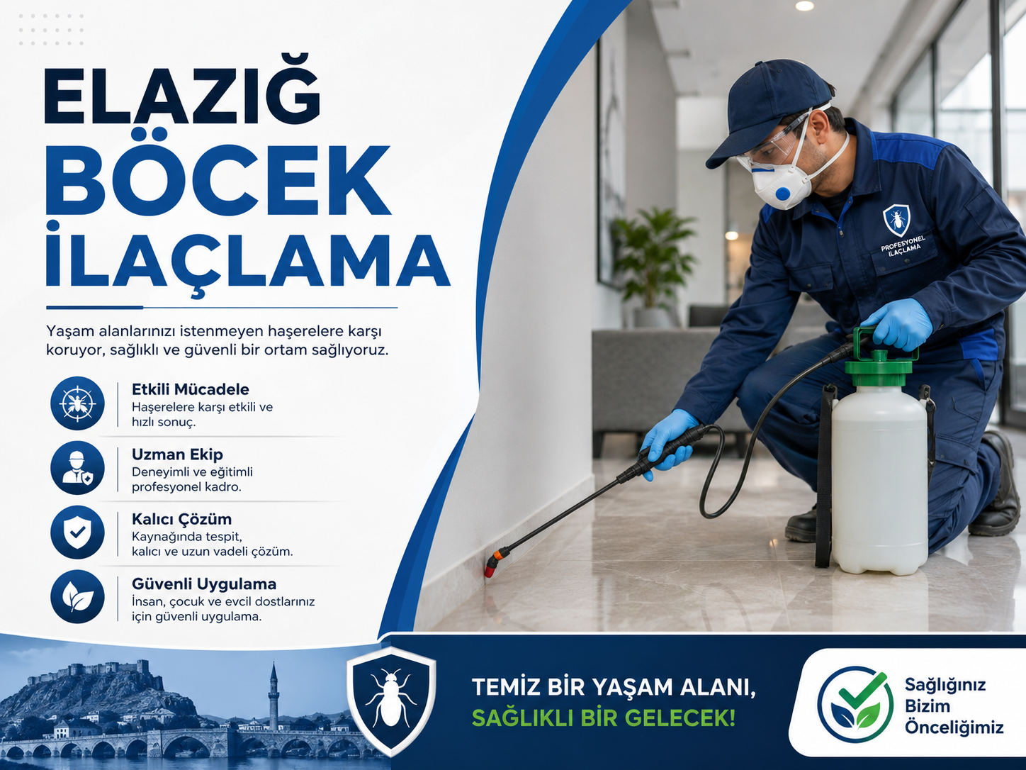 Elazığ böcek ilaçlama ev iş yeri ve apartman haşere kontrolü